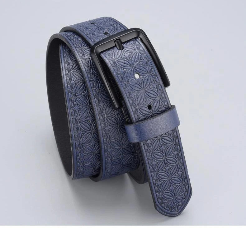 Classic embossed leather belts - dealod
