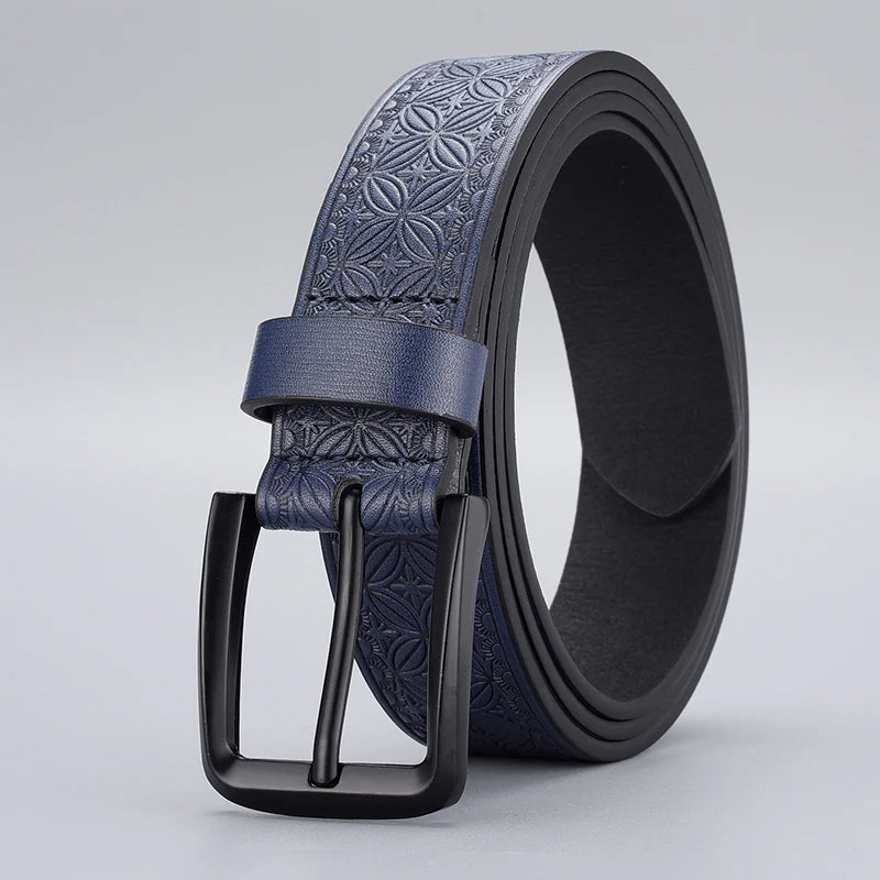 Classic embossed leather belts - dealod