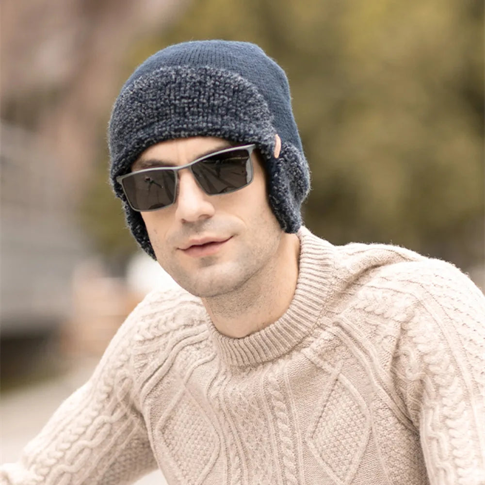 New Unisex Winter Ear Protection Knitted Hat - dealod