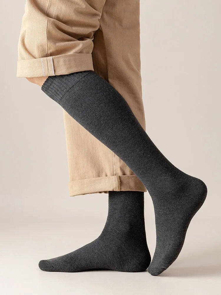 Thick Knee High Socks 3 Pairs - dealod