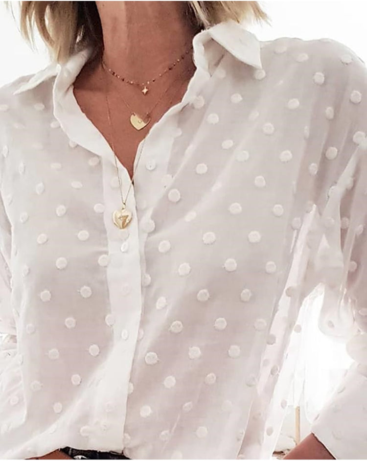 polka dot shirt for women - dealod