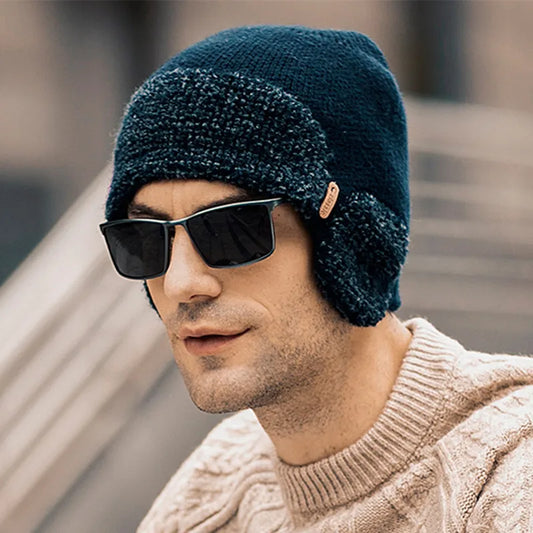 New Unisex Winter Ear Protection Knitted Hat - dealod