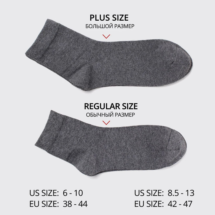 5 Pairs High Quality Cotton Casual Socks Plus Size US7-14