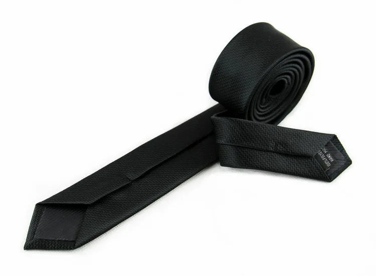 5cm black polyester ties 6 styles - dealod