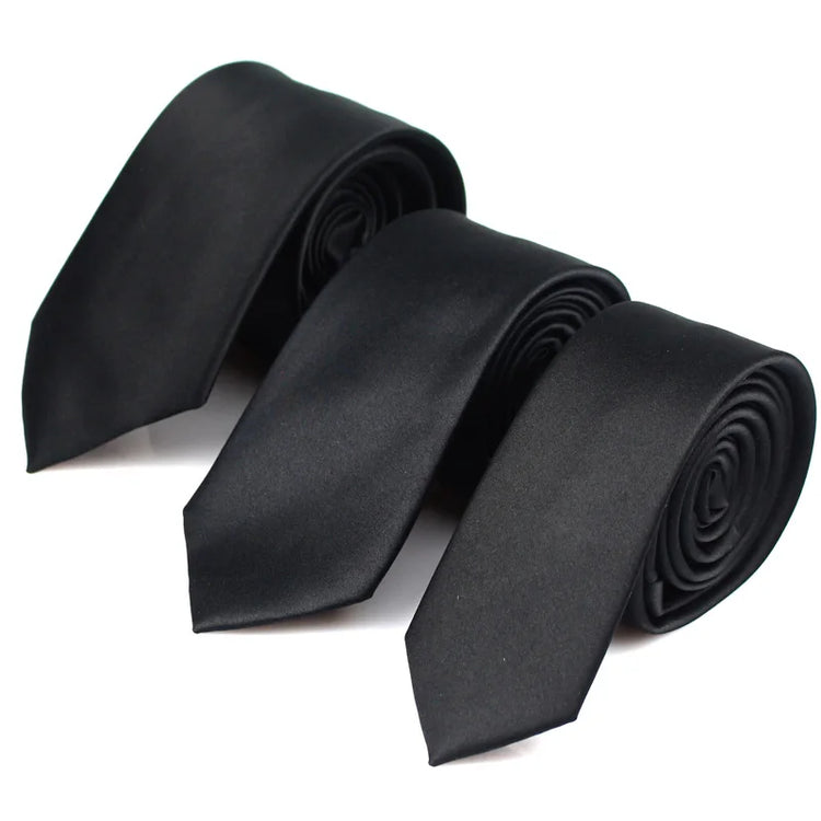 Classic black ties 3 sizes - dealod