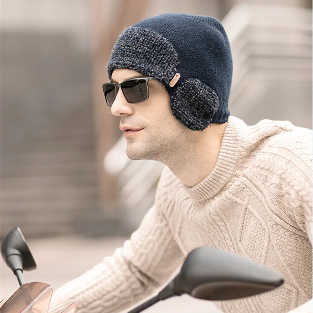 New Unisex Winter Ear Protection Knitted Hat - dealod