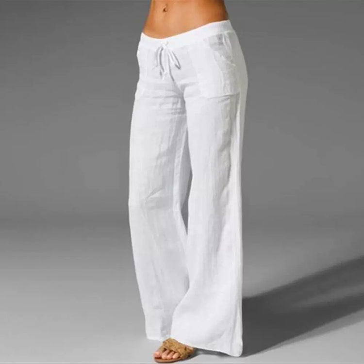 Cotton and linen pants