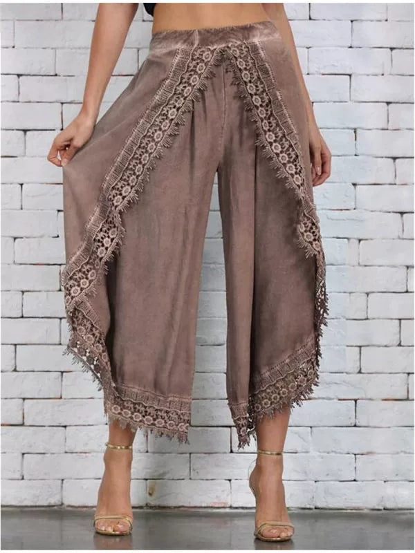 New Wide Leg Lace Pants