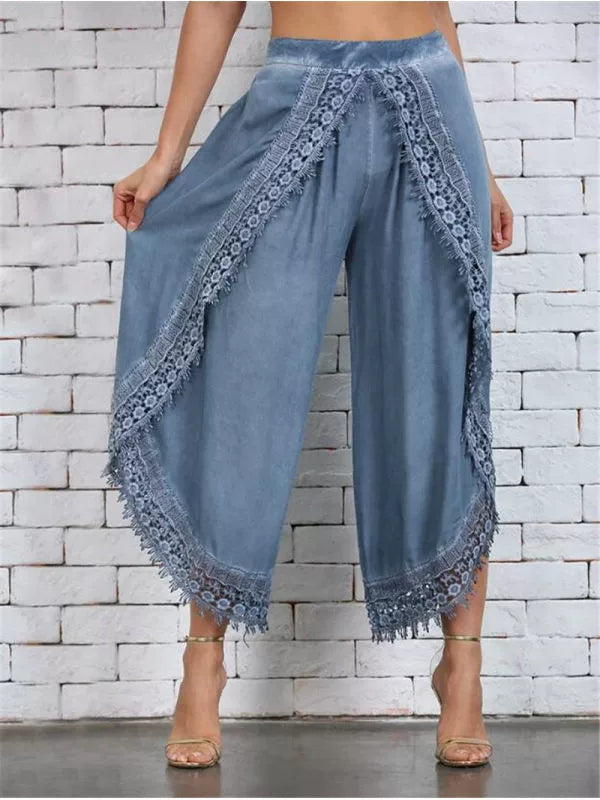 New Wide Leg Lace Pants