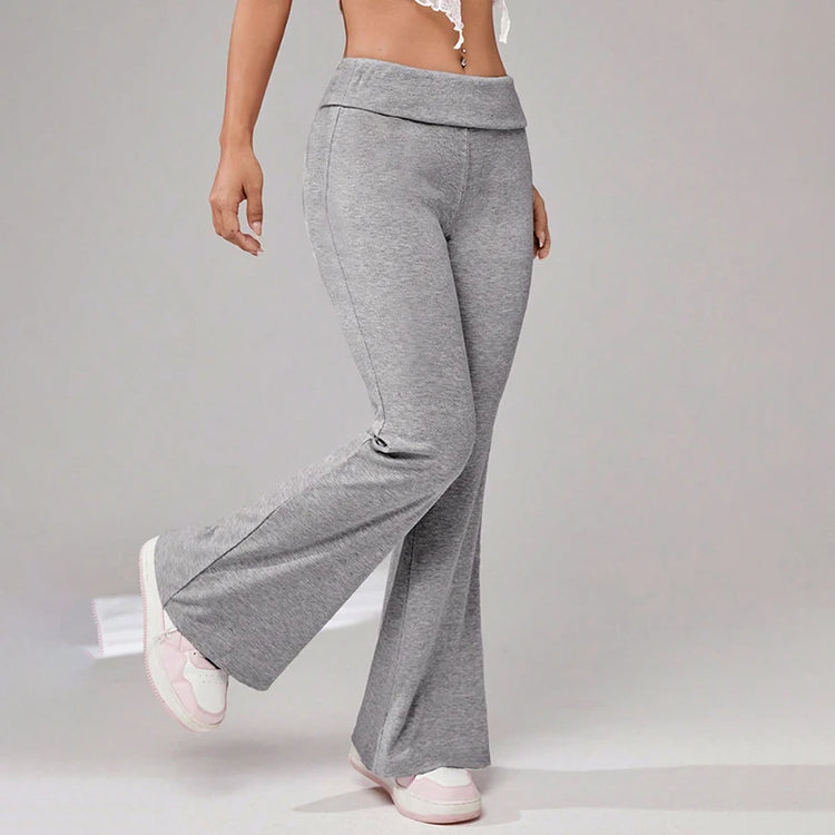 High Waist Skinny Flared Pants