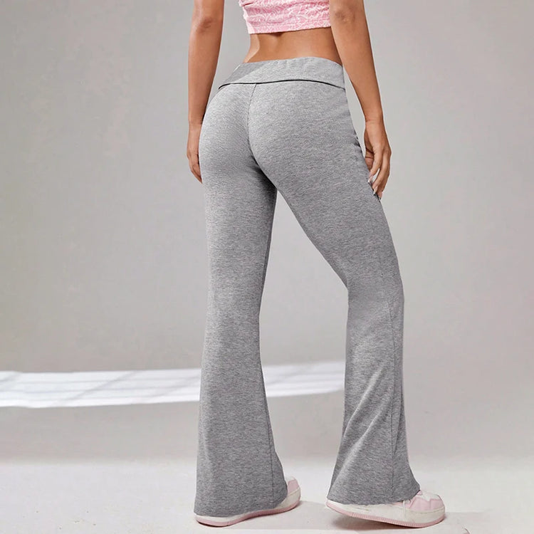 High Waist Skinny Flared Pants