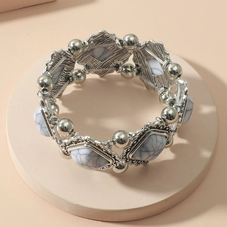 Cuff bracelets with stone