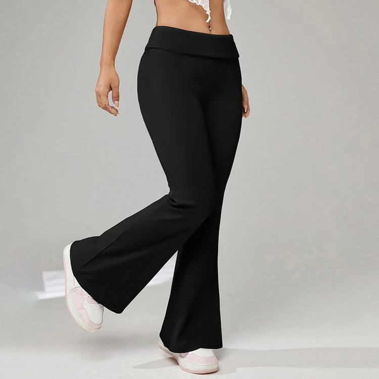 High Waist Skinny Flared Pants