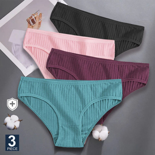 3pcs/set striped cotton panties