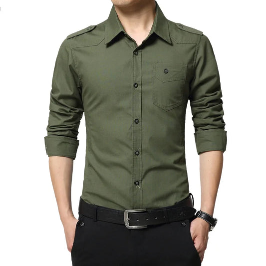 Shirt Military Style 100% Cotton - dealod