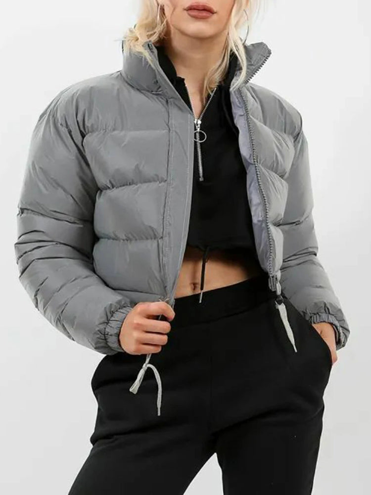 Long Sleeve Stand Collar Zipper Jackets