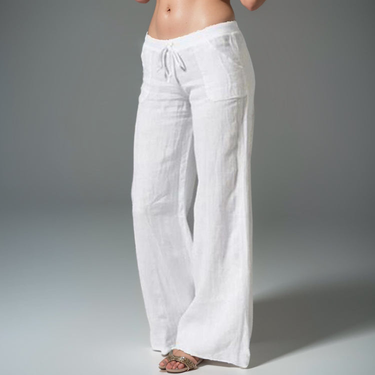 Cotton and linen pants