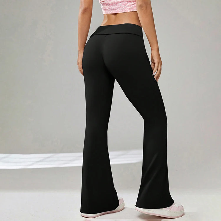 High Waist Skinny Flared Pants