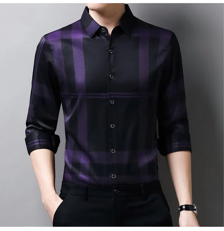 striped long sleeve shirt in different colors - dealod