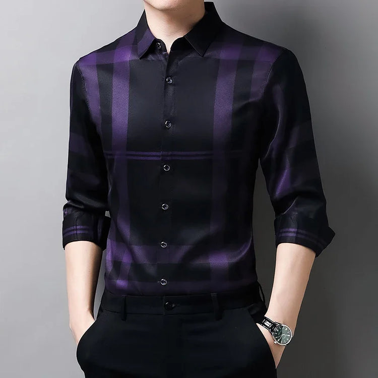 striped long sleeve shirt in different colors - dealod