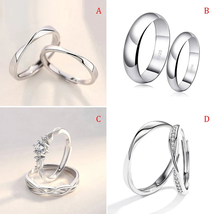 Stainless steel rings, 1 pair