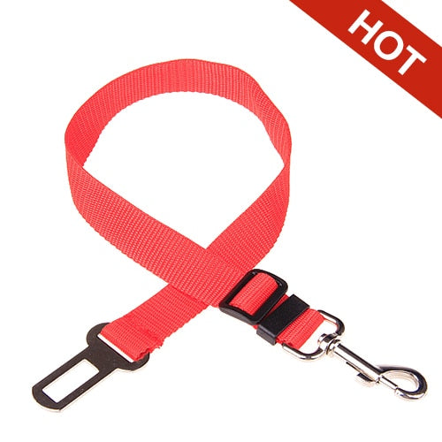 Adjustable Pet Cat Dog Car Seat Belt Pet Seat Vehicle Dog Harness Lead Clip Safety Lever Traction Dog Collars Dogs Accessoires - dealod