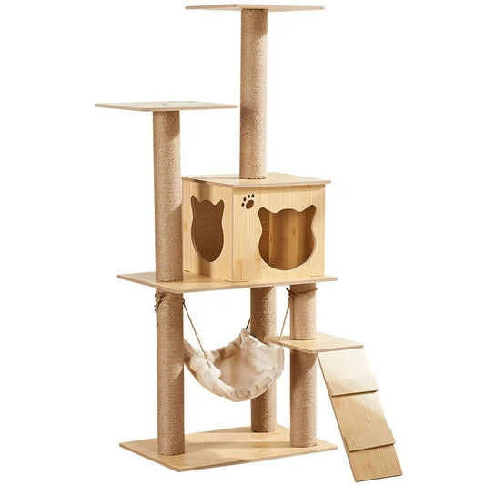 Cat Scratching Tree Sisal Rope Cat Scraper Play Structure for Cats Grinding Paws Toys Cats Scratcher Wear-Resistant Cat Toys - dealod