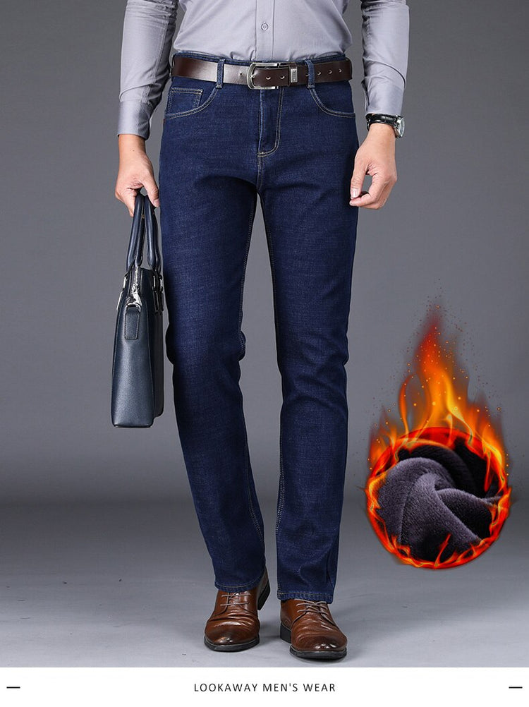 Jeans Classic Style Pants Black Blue - dealod