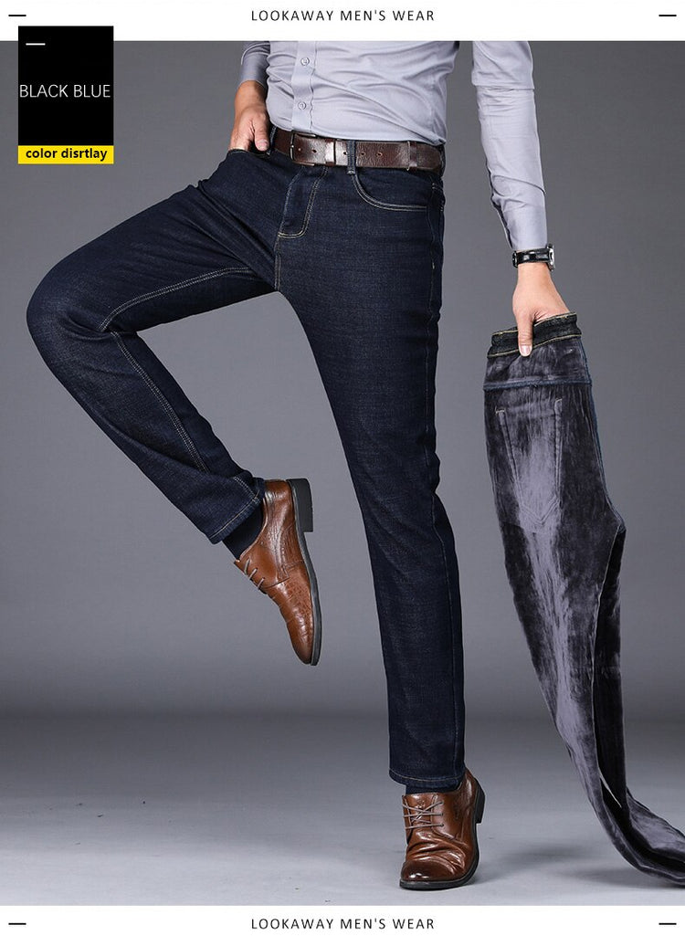 Jeans Classic Style Pants Black Blue - dealod