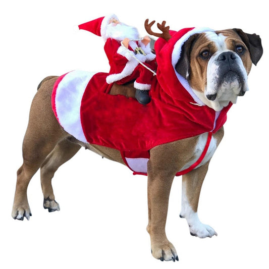 XS-2XL Warm Dog Clothes Dog Christmas Coat For Small Medium Dog Pet Clothing with Santa Claus Dog Christmas Decoration - dealod