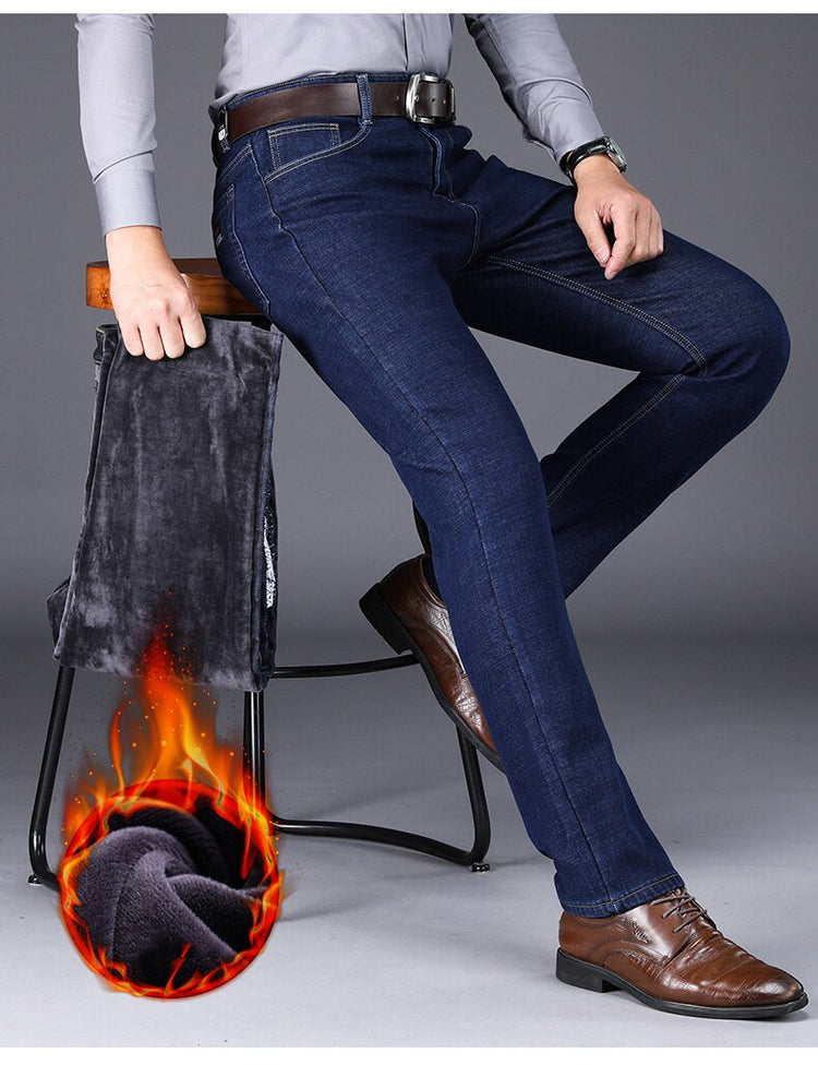 Jeans Classic Style Pants Black Blue - dealod