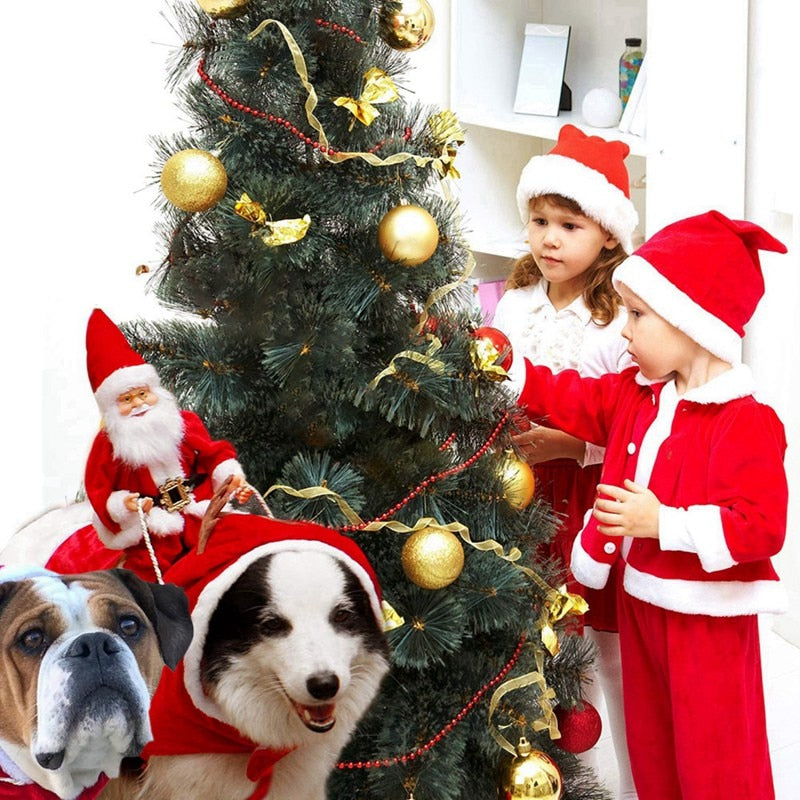 XS-2XL Warm Dog Clothes Dog Christmas Coat For Small Medium Dog Pet Clothing with Santa Claus Dog Christmas Decoration - dealod