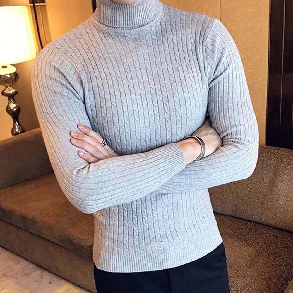 Casual Vintage-Style Turtleneck Warm Wool Sweater - dealod